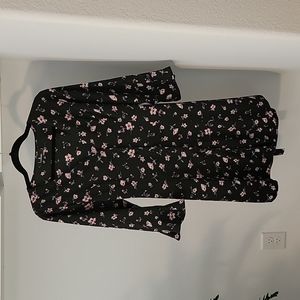 Lulus - black floral print dress New with tag